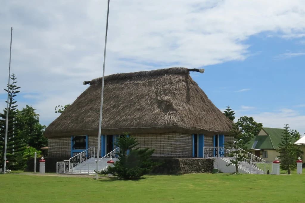 A traditional thatched bure at Viseisei Village